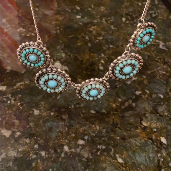 Turquoise and silver necklace - Picture 7 of 7